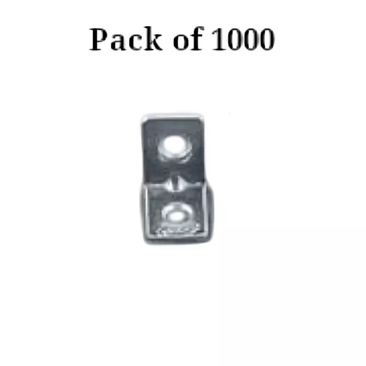 Ebco RA Bracket Zinc White Finish, Size 20 x 20 mm for Furniture Fittings, RAB2 (Pack of 1000)