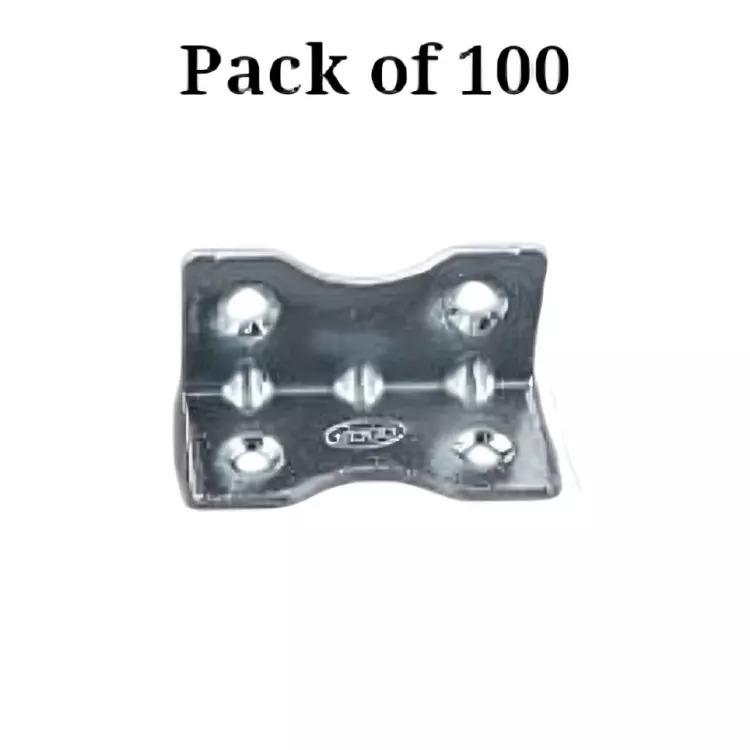 Ebco RA Bracket SS Finish, Stainless Steel 304 Body, Size 20 x 20 mm for Furniture Fittings, RAB2-SS (Pack of 100)