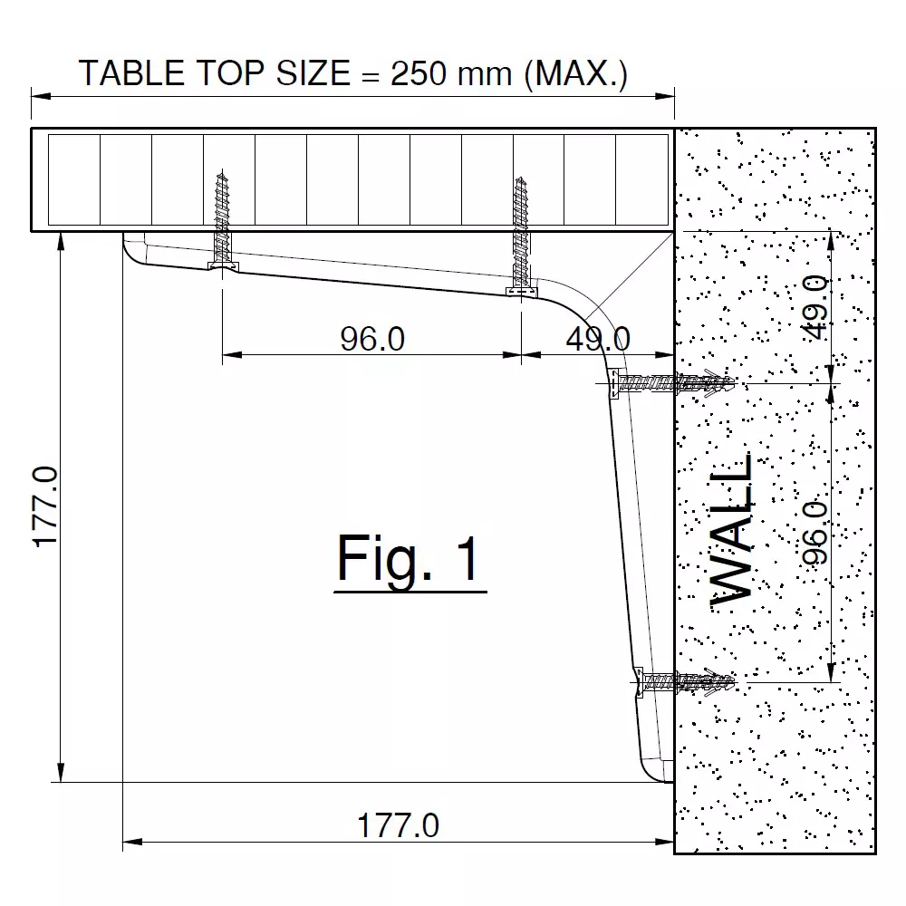 Ebco Shelf Bracket Lite White Finish, Size 177x177 mm, SBLP-7