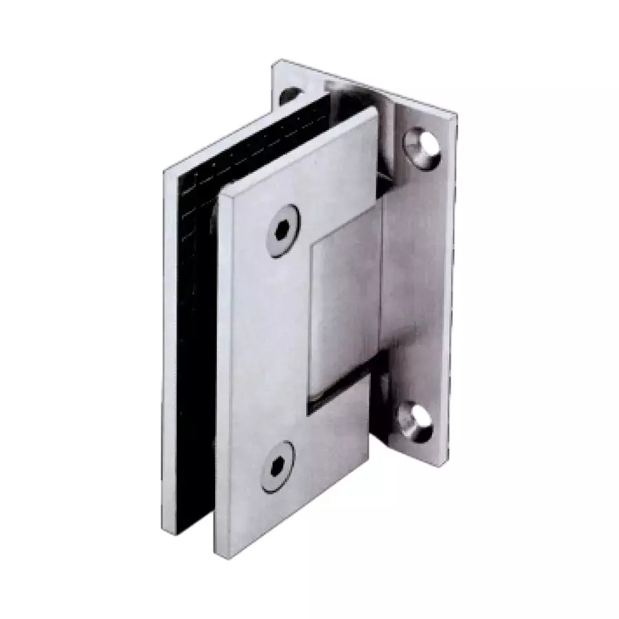 GEZE Wall to Glass Fixed Bracket With Back Plate, 90° Angle, SS Finish and Stainless Steel 304 Body, 8116003