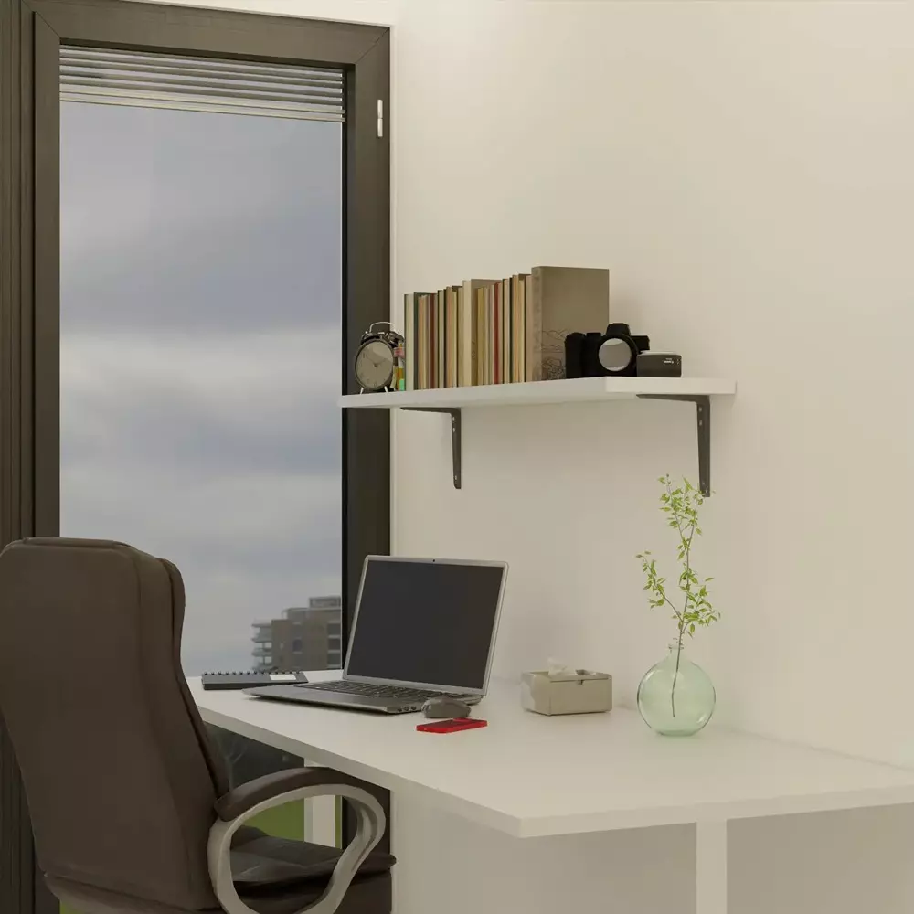 Ebco Utility Shelf Bracket Brown Finish, Size 300x250 mm, UTSB30-25