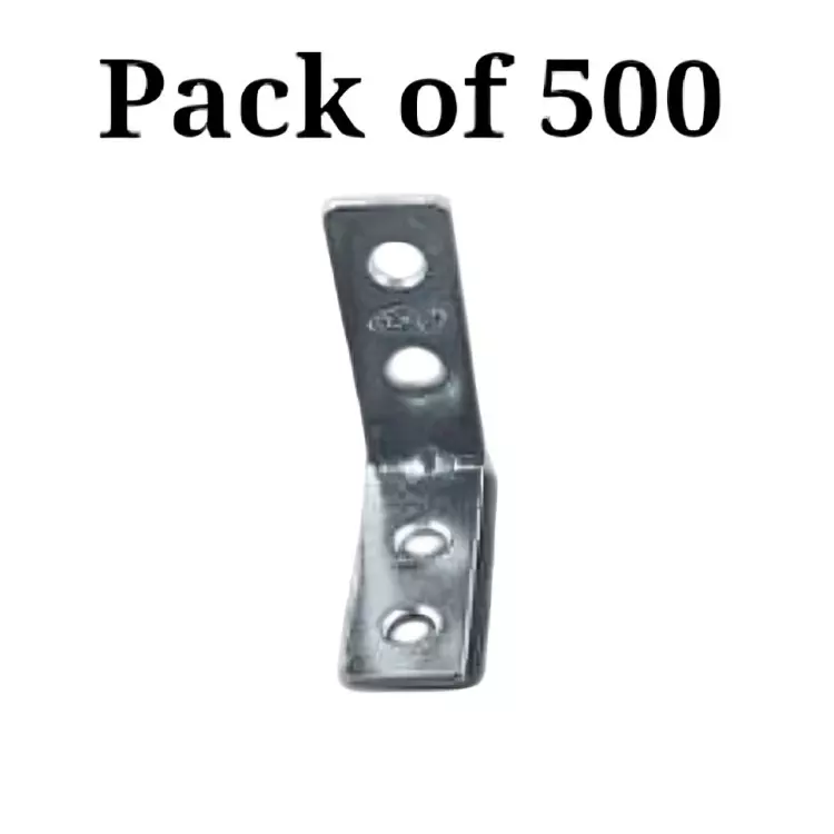 Ebco RA Bracket Zinc White Finish, Size 40 x 40 mm for Furniture Fittings, RAB4 (Pack of 500)