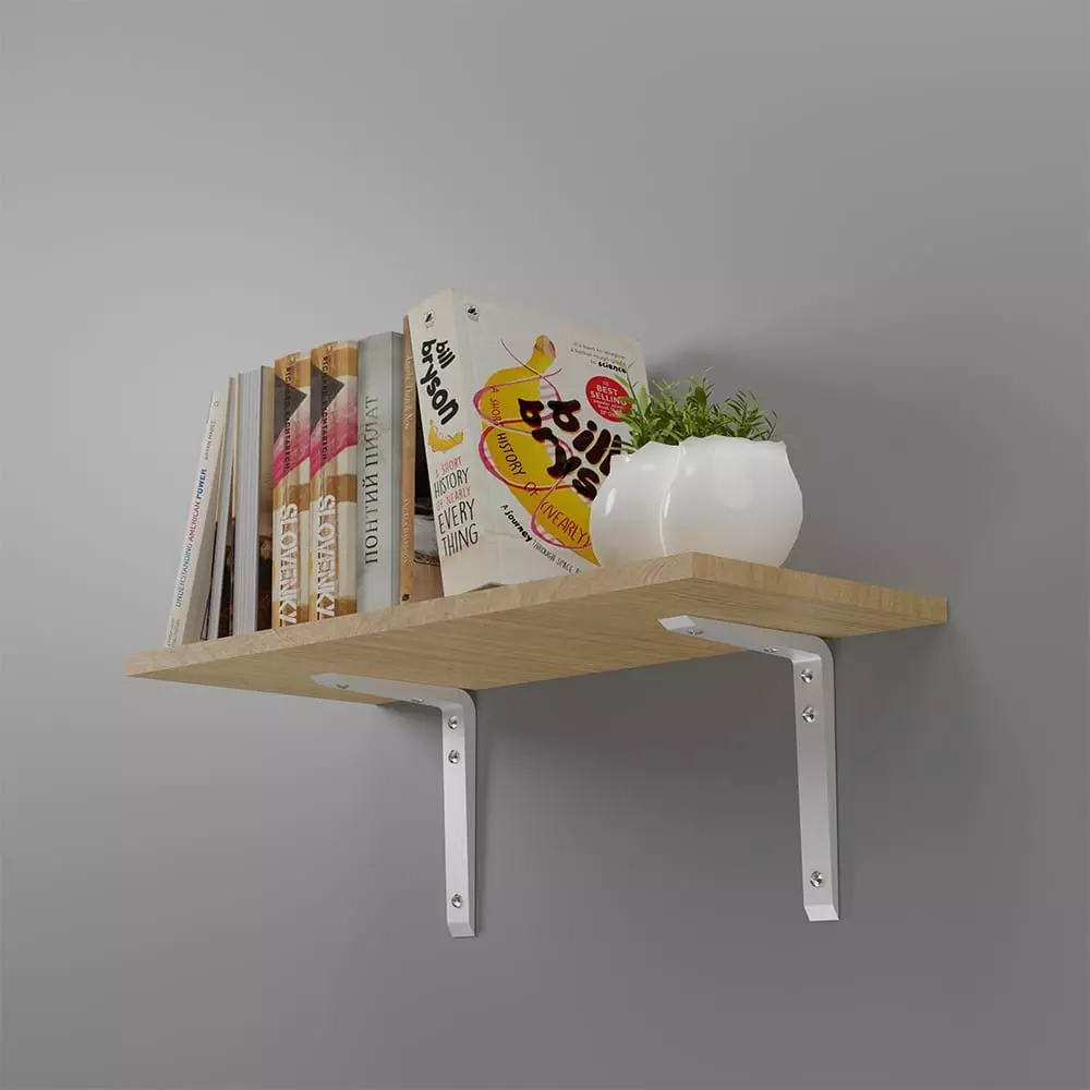 Ebco Utility Shelf Bracket White Finish, Size 200x150 mm, UTSB20-15