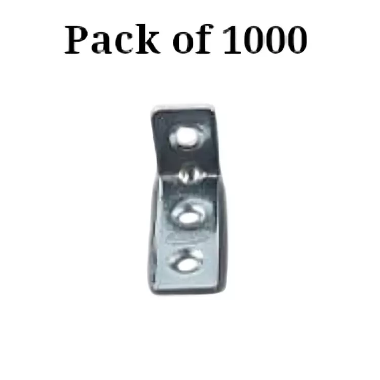 Ebco RA Bracket Zinc White Finish, Size 20 X 40mm for Furniture Fittings, RAB20-40 (Pack of 1000)