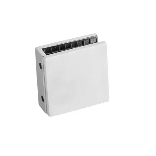 GEZE Glass to Wall Bracket D Type, 90° Angle, Size 50x50 mm, CP Finish and Stainless Steel 304 Body, 8116008