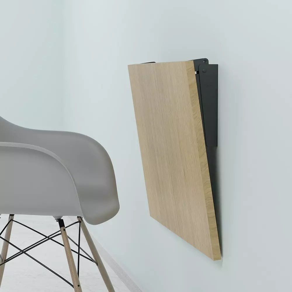 Ebco Folding Bracket Anthracite Finish, Size 350 mm for Wall Mounted Fold Away Shelves and Tables, FLB-35 (Set of 2)