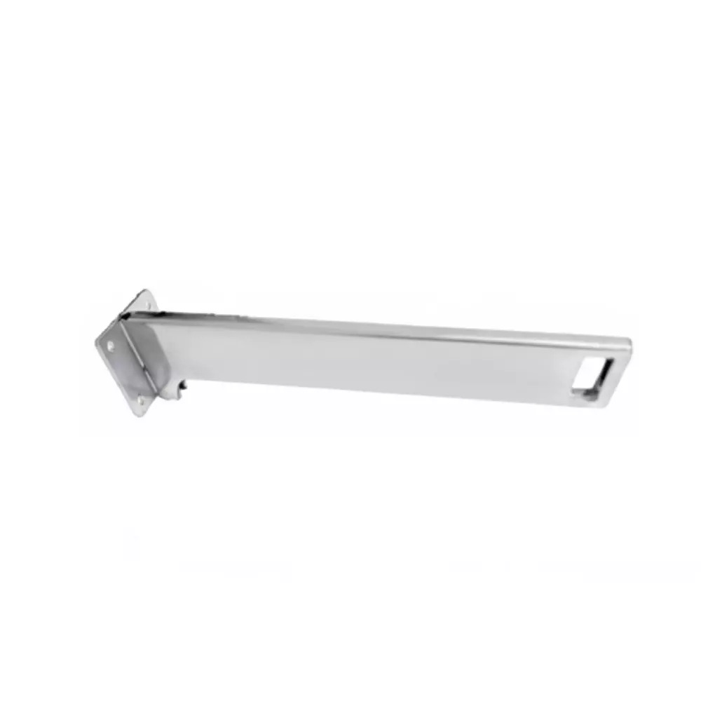 DORIO D-79 Wall Bracket 300 mm Mild Steel Chrome Polished for 15x30 mm Oval & Rectangle Pipe, DC-129