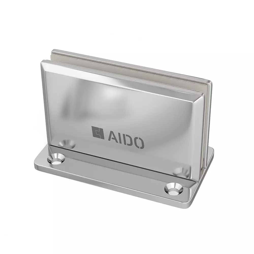 AIDO XL-C 8002 Polished Chrome Finish Shower Fitting Glass to Wall Bracket 90°