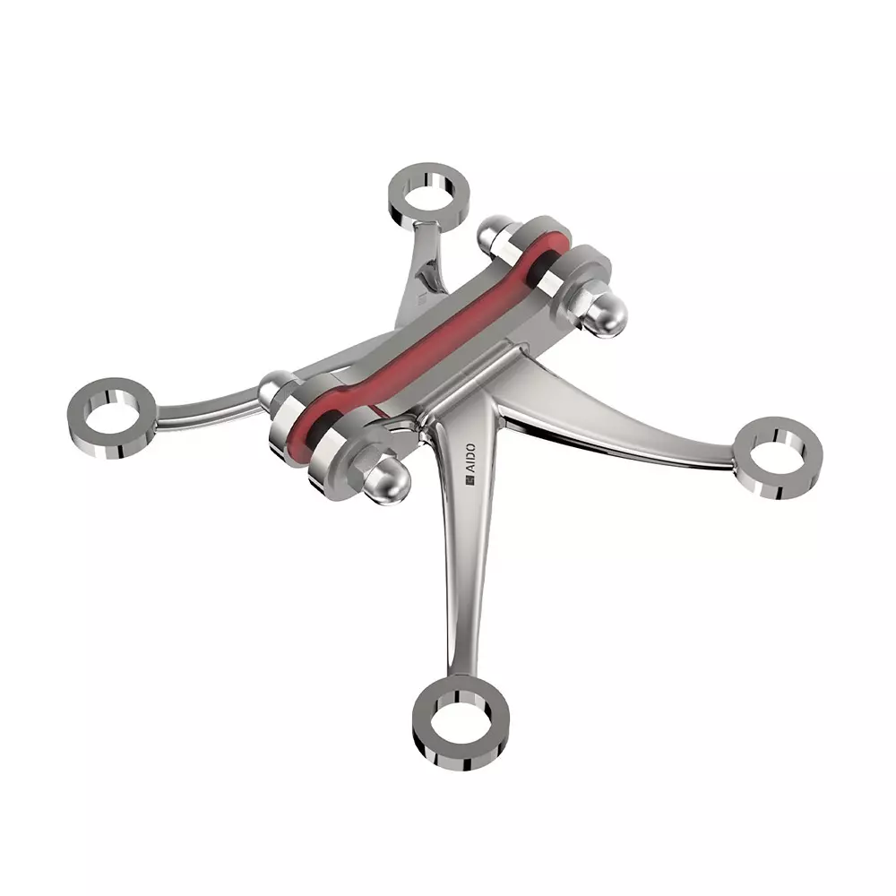 AIDO XL-C 6033 SS Electro Polished 4 Arm Fin Type Spider Fitting
