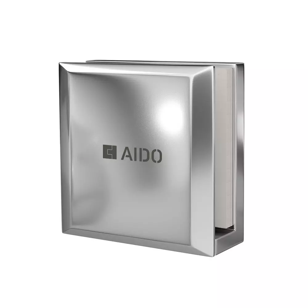AIDO XL-C 8008 Polished Chrome Finish Shower Fitting Glass to Wall Bracket Small Without Backplate