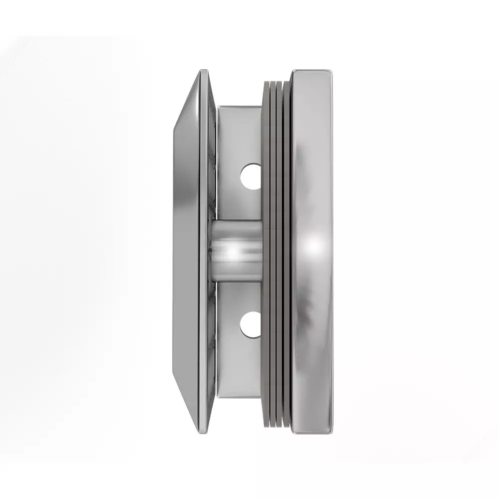 AIDO XL-C 8008 Polished Chrome Finish Shower Fitting Glass to Wall Bracket Small Without Backplate