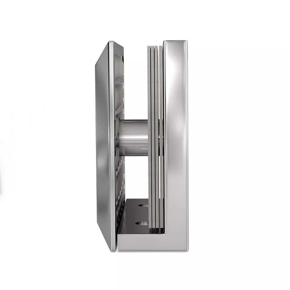 AIDO XL-C 8008 Polished Chrome Finish Shower Fitting Glass to Wall Bracket Small Without Backplate