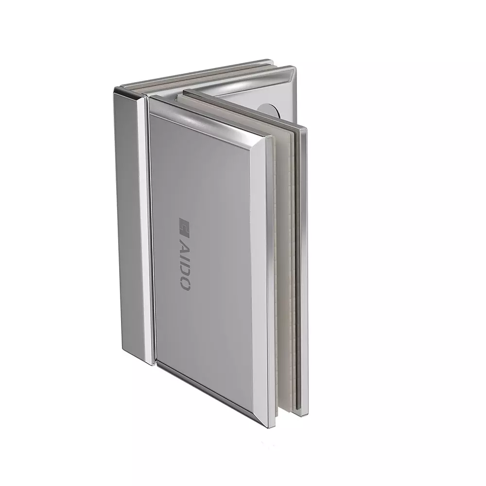 AIDO XL-C 8017 Polished Chrome Finish Shower Fitting Glass to Glass Bracket 90°