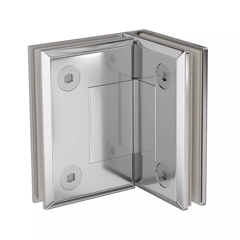 AIDO XL-C 8017 Polished Chrome Finish Shower Fitting Glass to Glass Bracket 90°