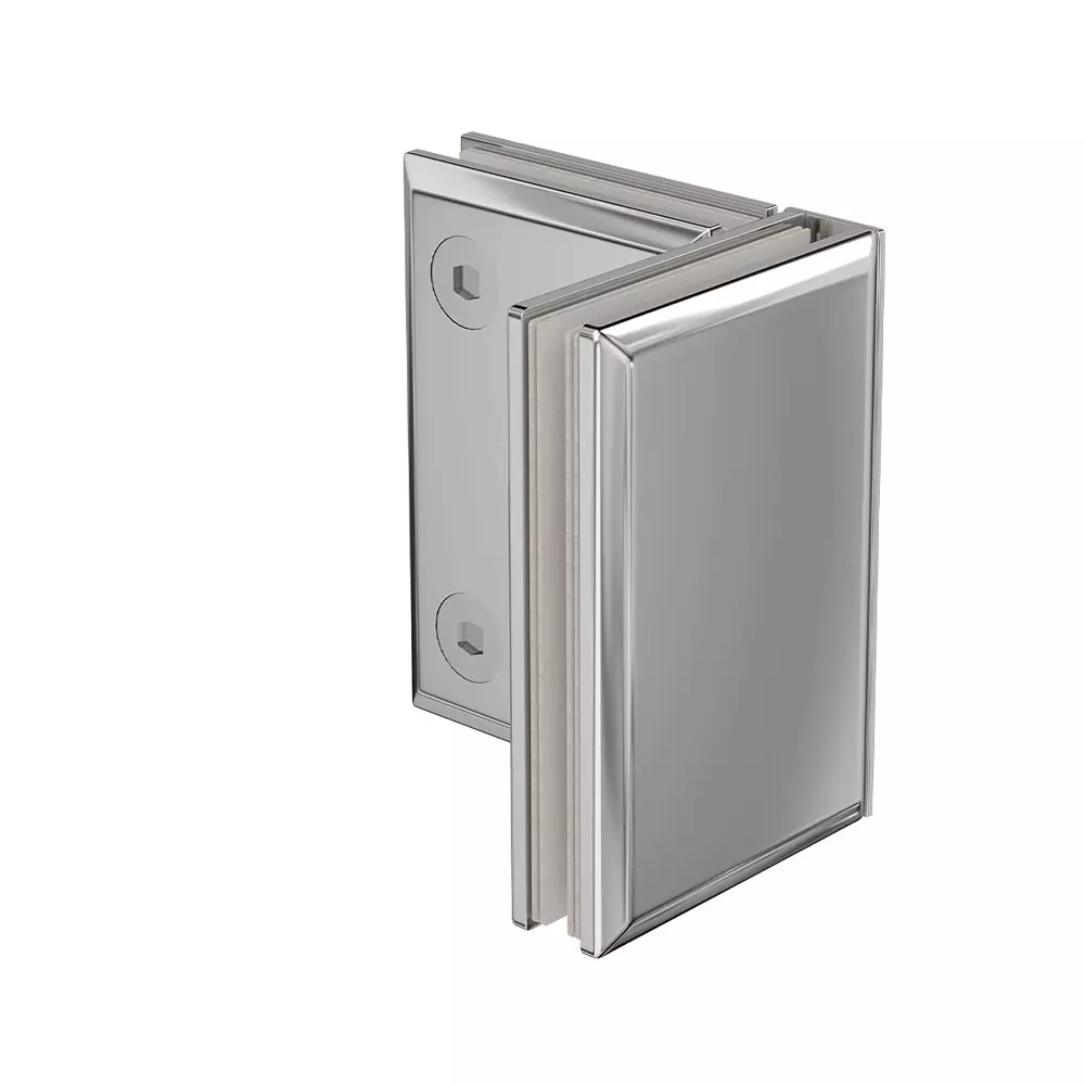 AIDO XL-C 8017 Polished Chrome Finish Shower Fitting Glass to Glass Bracket 90°