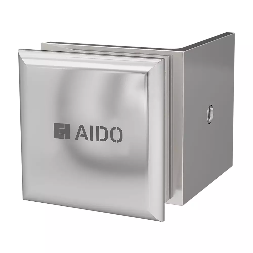 AIDO XL-C 8006 Polished Chrome Finish Shower Fitting Glass to Wall Bracket (Small)
