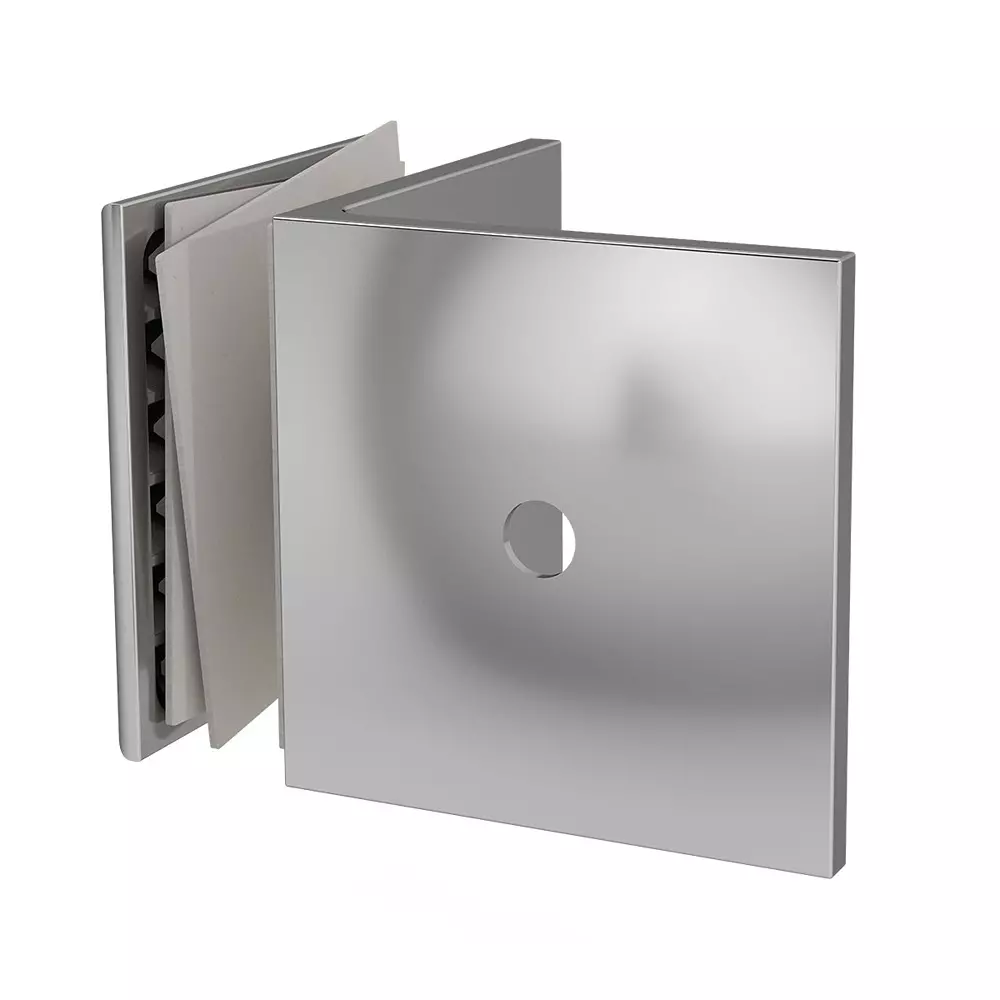 AIDO XL-C 8006 Polished Chrome Finish Shower Fitting Glass to Wall Bracket (Small)