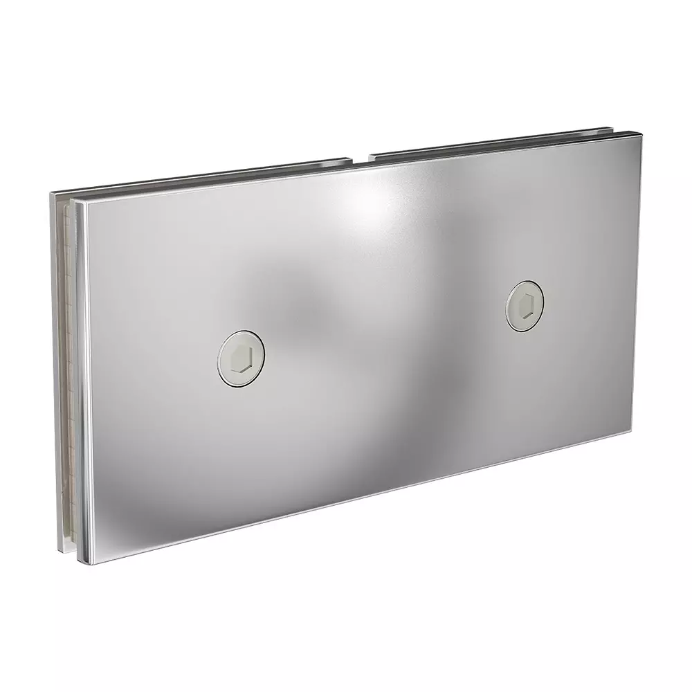 AIDO XL-C 8010 Polished Chrome Finish Shower Fitting Glass to Glass Bracket 180° Small