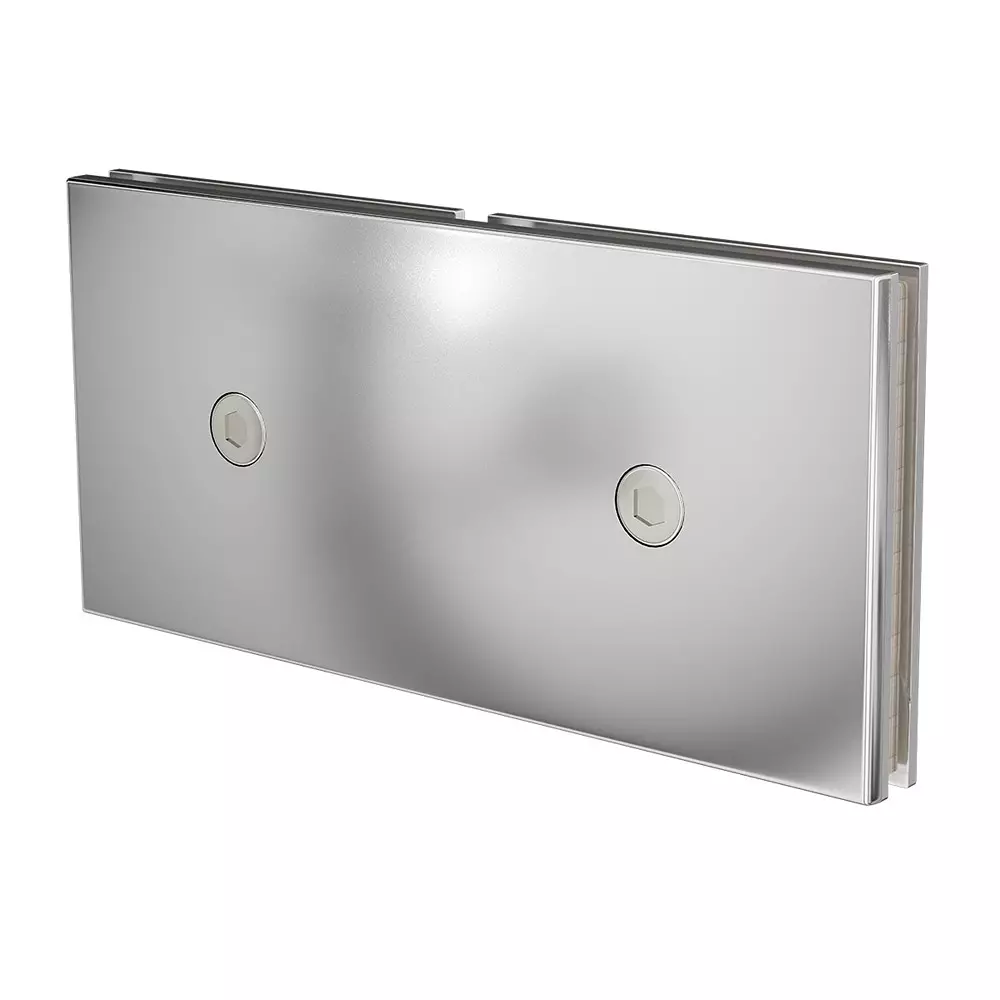 AIDO XL-C 8010 Polished Chrome Finish Shower Fitting Glass to Glass Bracket 180° Small