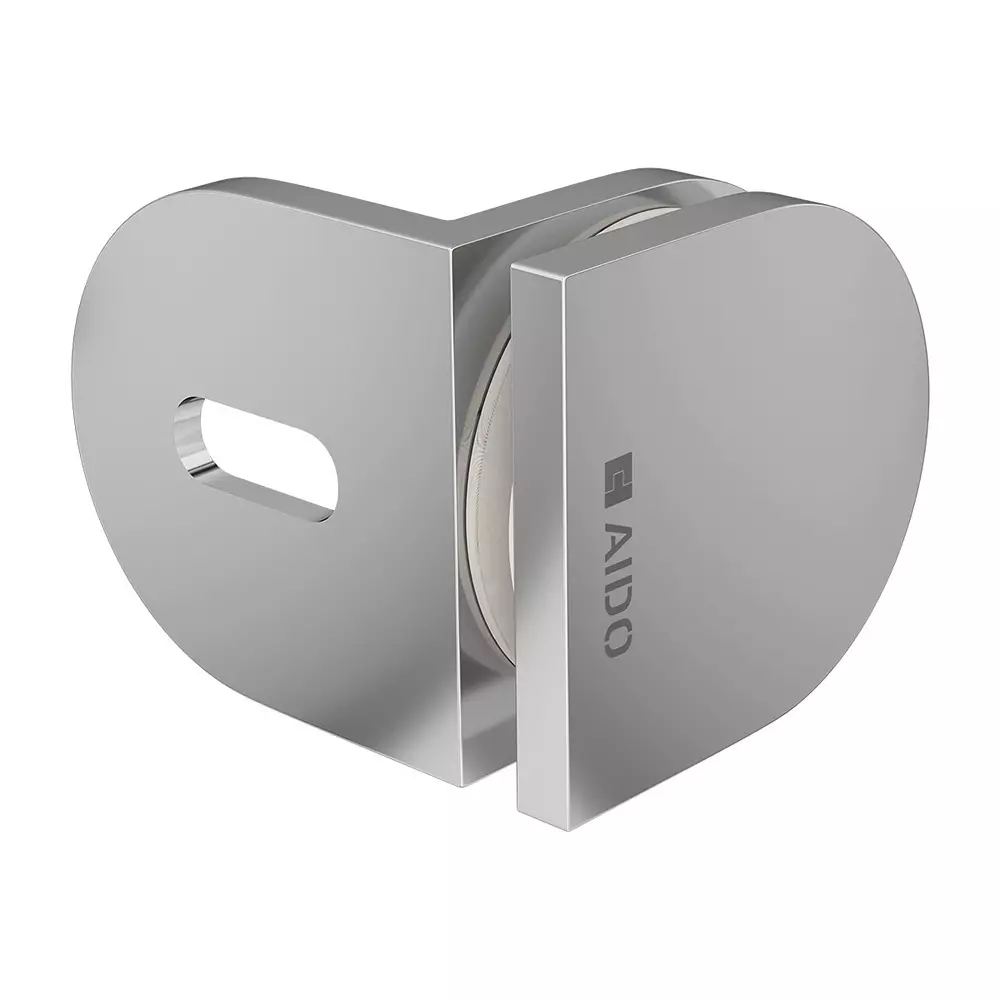 AIDO XL-C 5006 Polished Chrome Shower Swing Fitting Glass to Wall Bracket 90 Degree (Small)
