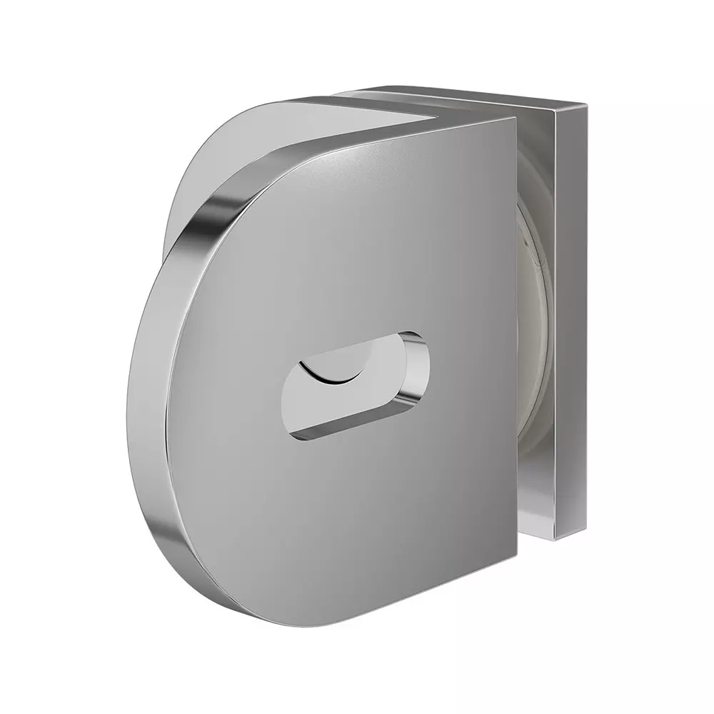 AIDO XL-C 5006 Polished Chrome Shower Swing Fitting Glass to Wall Bracket 90 Degree (Small)