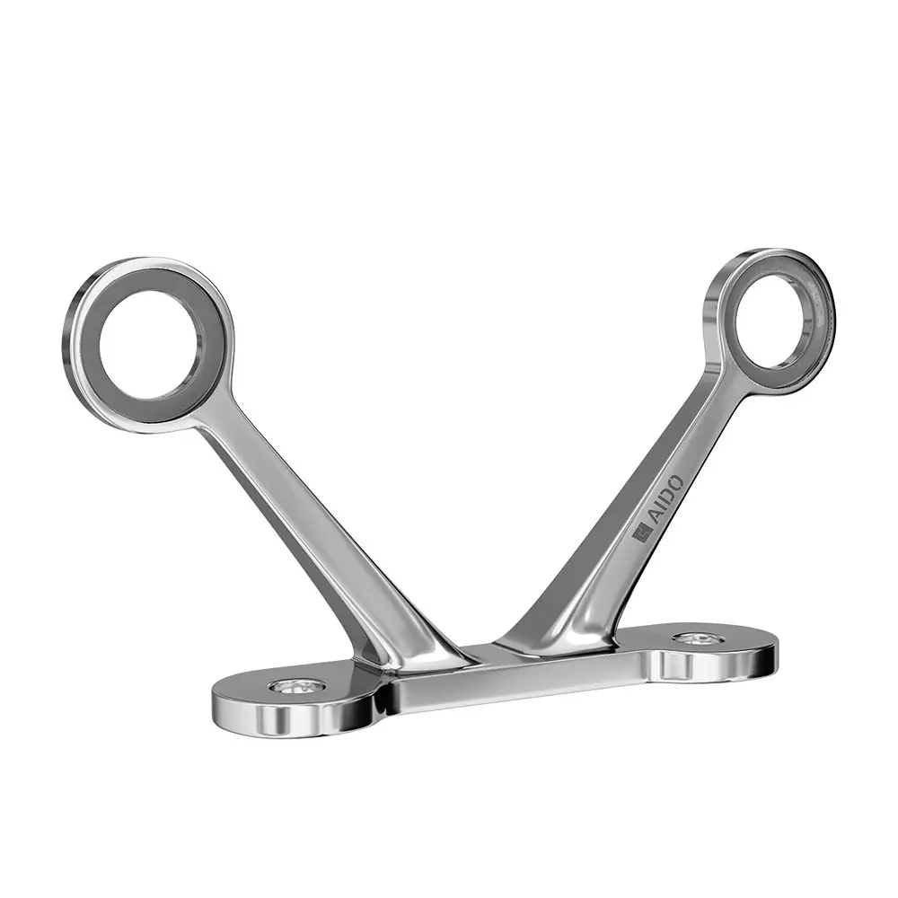 AIDO XL-C 6131 SS Polished Stainless Steel 2 Arm 90º Fin Type Spider Fitting K30 Series