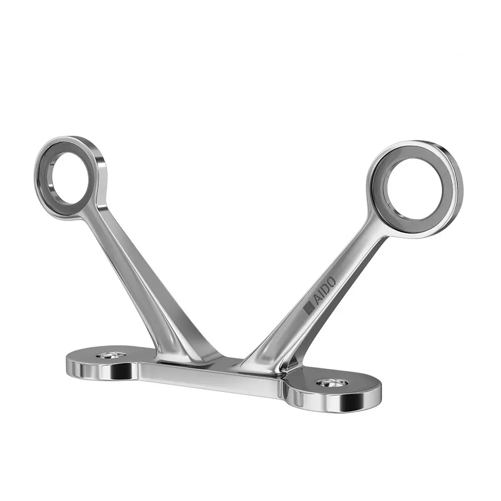 AIDO XL-C 6131 SS Polished Stainless Steel 2 Arm 90º Fin Type Spider Fitting K30 Series