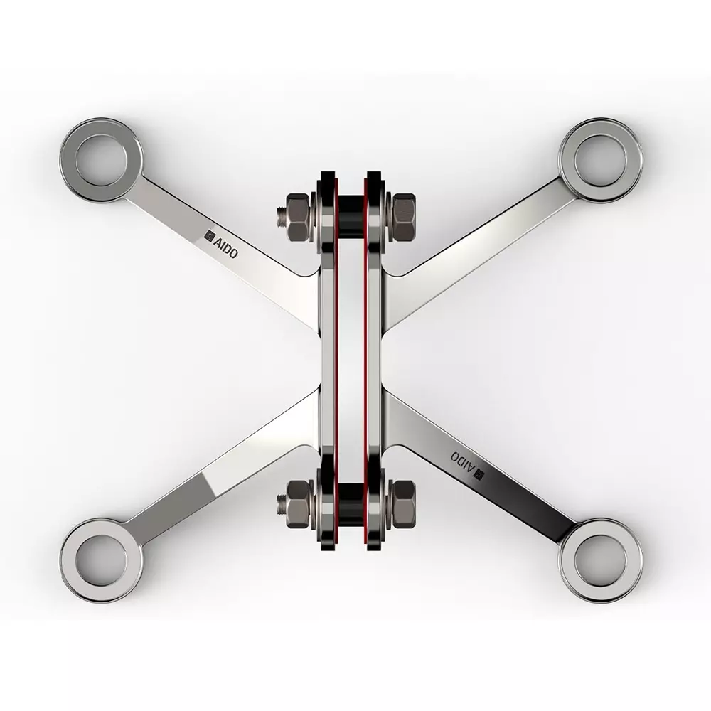 AIDO XL-C 6133 SS Polished Stainless Steel 4 Arm Fin Type Spider Fitting K30 Series