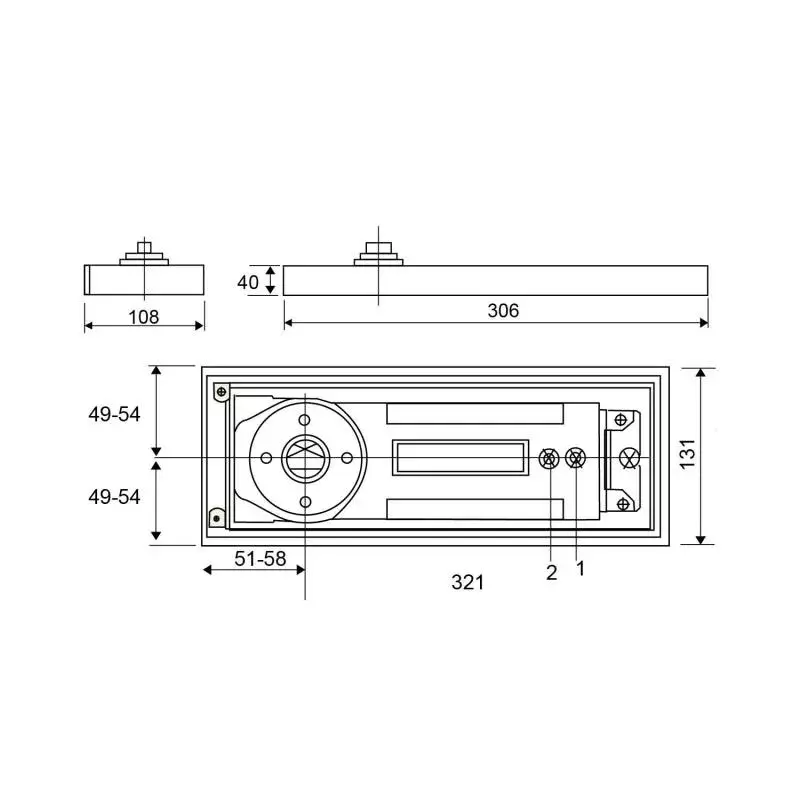 OZONE Cam Action Door Closer High-Grade SS 304 Antique Brass Finish, FS-8400-S STD ANTIQUE BRASS
