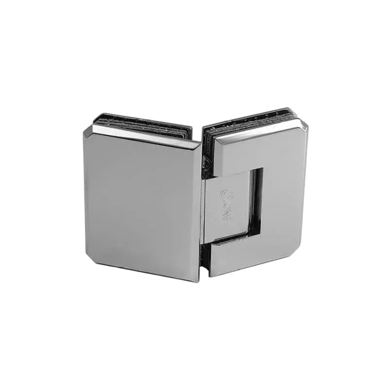 OZONE Glass-to-Glass Hinge 135° Double Action Type Brass Chrome Polished Finish, OSH-3 STD CP