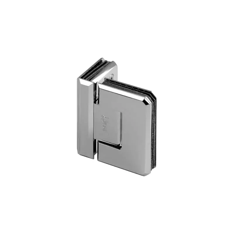 OZONE Glass-to-Glass Hinge 90° Double Action Type Satin Nickel Finish, OSH-4 STD SN