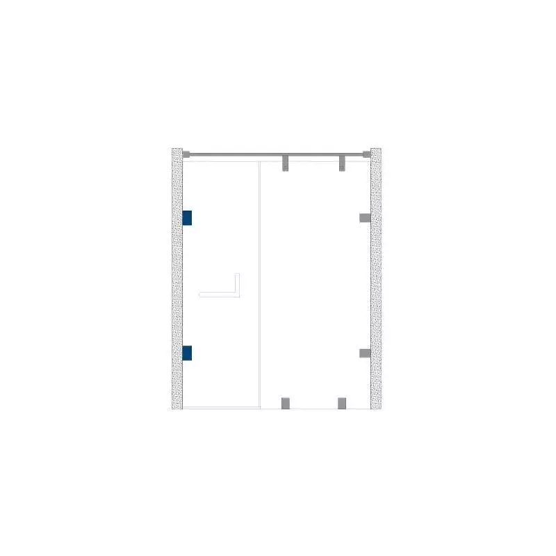 OZONE Wall-to-Glass Offset Hinge for 8–10 mm Glass Thickness Chrome Polished, OSH-OFS-11 STD CP