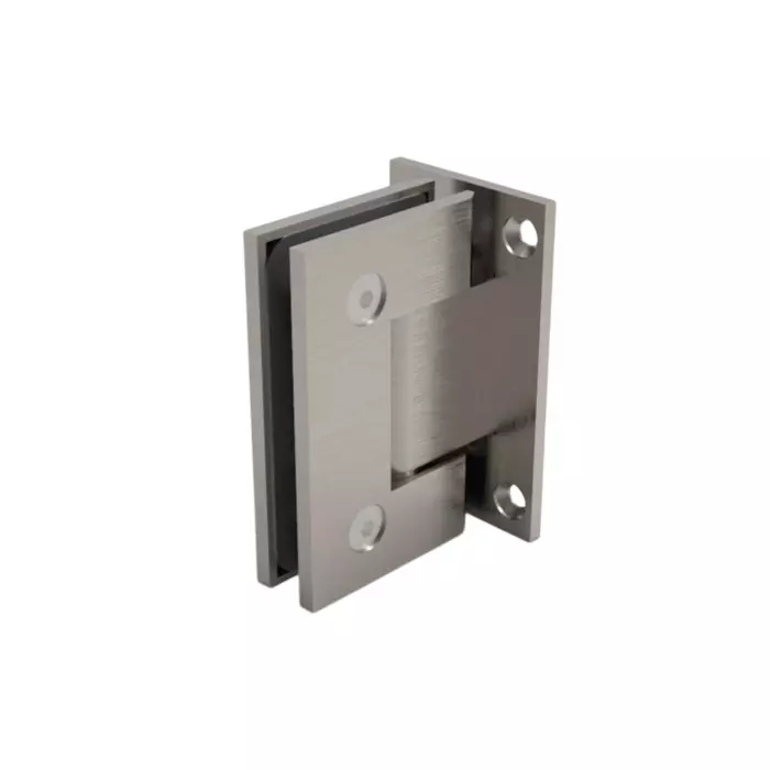Hafele Wall to Glass Shower Door Hinge Brushed Nickel 180º Wall to Glass, 981.22.544