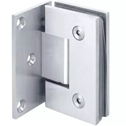GEZE Wall to Glass One Way Hinge, 90° Angle, SS Finish and Stainless Steel 304 Body, 8116002