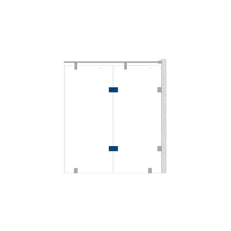 OZONE Glass to Glass Connector 180° Premium-Grade Metal Satin Stainless Steel Finish, OGC-555-ED STD SSS