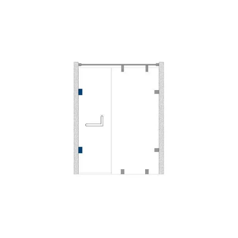 OZONE Wall to Glass Offset Hinge for 8–10 mm Glass Thickness Chrome Polished, OSH-OFS-1 STD CP