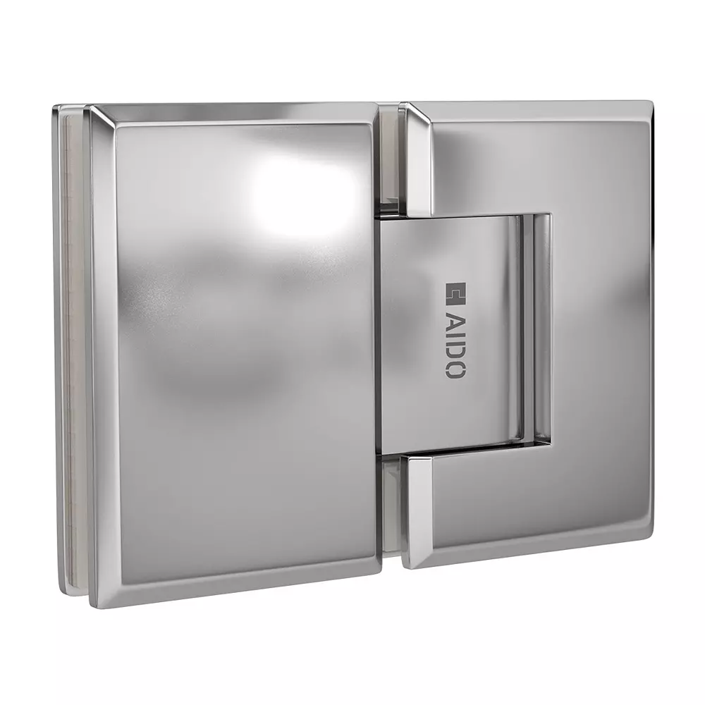 AIDO XL-C 8004 Polished Chrome Finish Shower Fitting Glass to Glass Hinge 180°