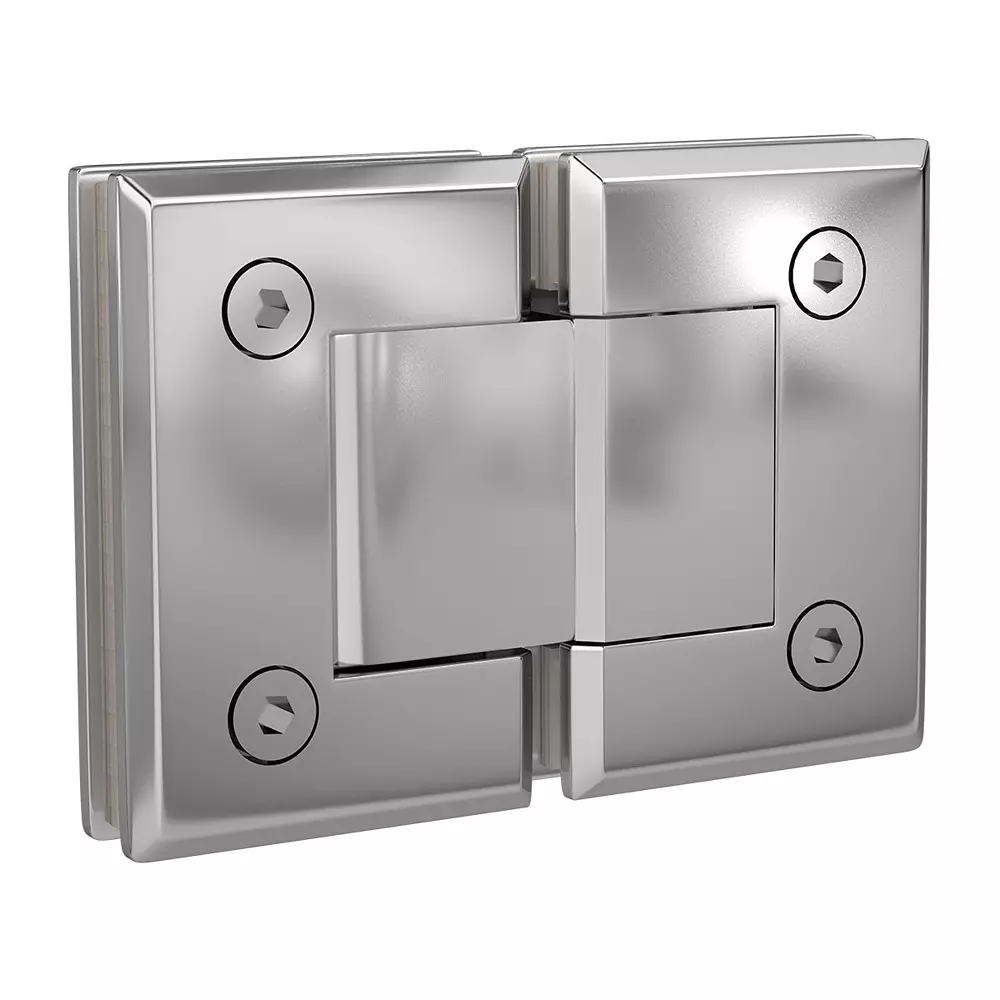 AIDO XL-C 8004 Polished Chrome Finish Shower Fitting Glass to Glass Hinge 180°