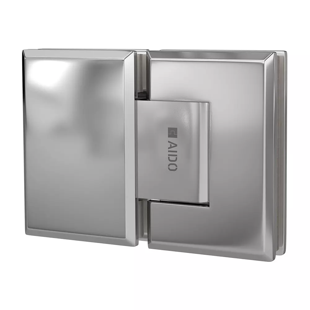 AIDO XL-C 8004 Polished Chrome Finish Shower Fitting Glass to Glass Hinge 180°