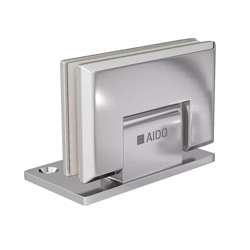 AIDO XL-C 8041 Polished Chrome Finish Shower Fitting Glass to Wall Hinge 90° SNGL Side Plate