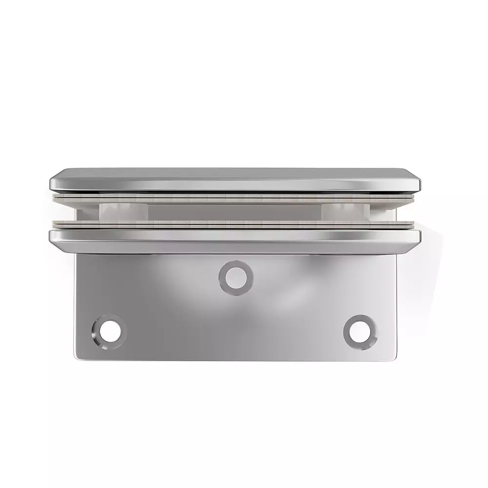 AIDO XL-C 8041 Polished Chrome Finish Shower Fitting Glass to Wall Hinge 90° SNGL Side Plate