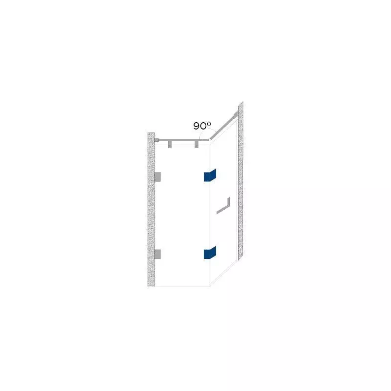 OZONE Glass to Glass Hinge 90° Premium-Grade Metal Rose-Gold G-PVD Finish, OSSH-44-ED STD ROSE-GOLD G-PVD