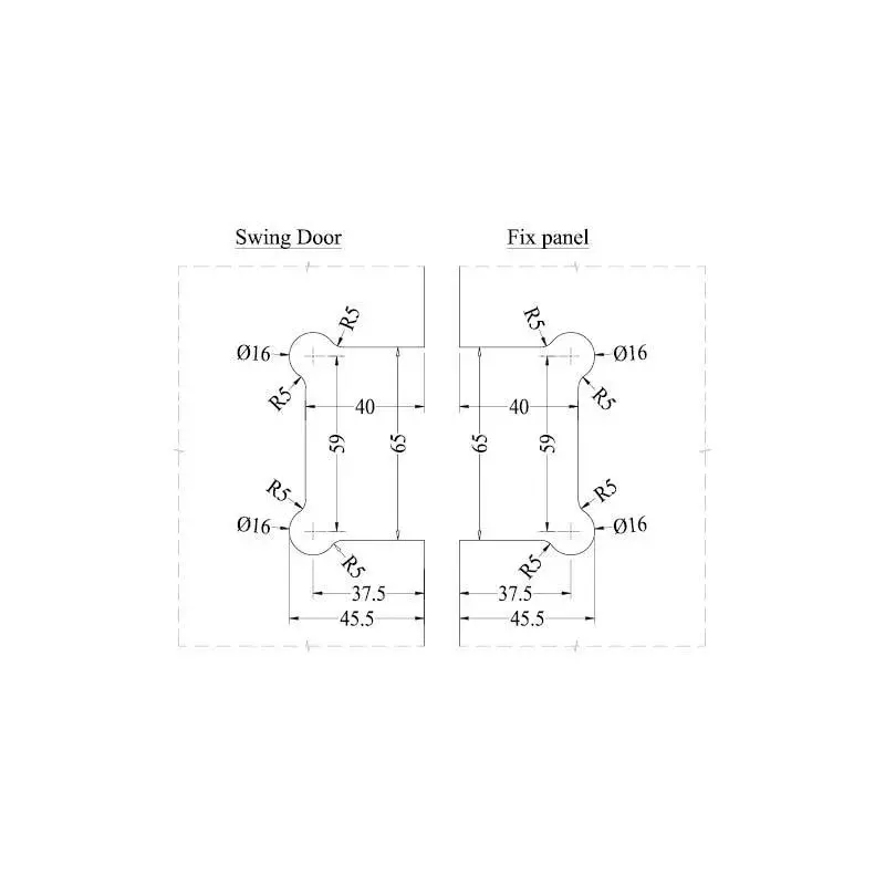 OZONE Glass-to-Glass Hinge 135° Double Action Type Brass Satin Nickel Finish, OSH-3 STD SN