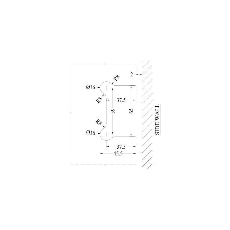OZONE Wall-to-Glass Bracket for Frameless Glass Door Installations Satin Nickel Finish, OSH-5 STD SN