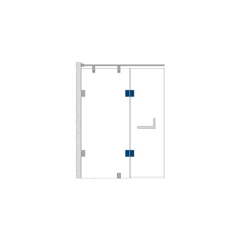 OZONE Glass to Glass Hinge 180° Double Action Type Brass Satin Nickel Finish, OSH-2 STD SN