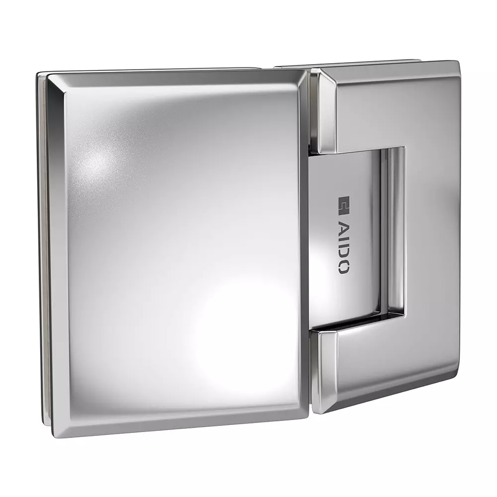 AIDO XL-C 8005 Polished Chrome Finish Shower Fitting Glass to Glass Hinge 135°