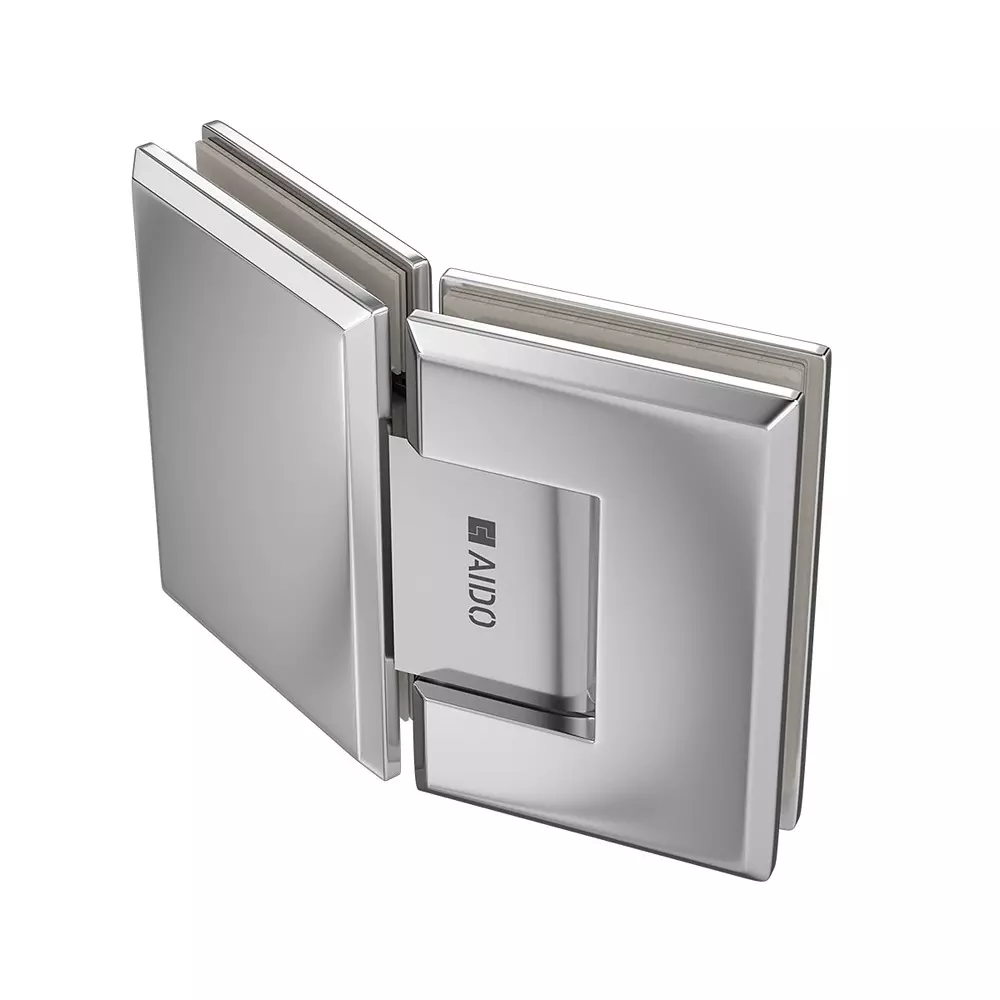 AIDO XL-C 8005 Polished Chrome Finish Shower Fitting Glass to Glass Hinge 135°