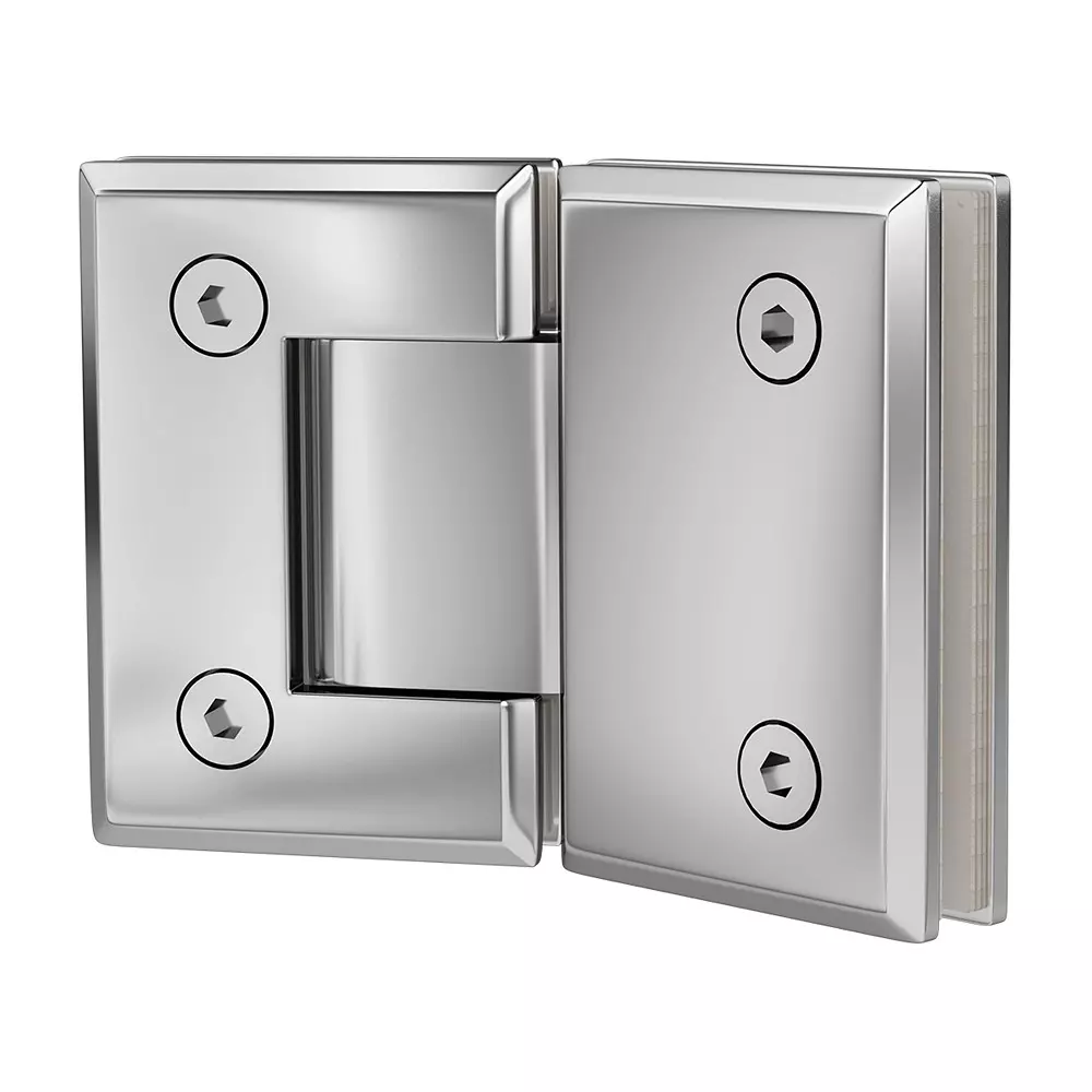 AIDO XL-C 8005 Polished Chrome Finish Shower Fitting Glass to Glass Hinge 135°