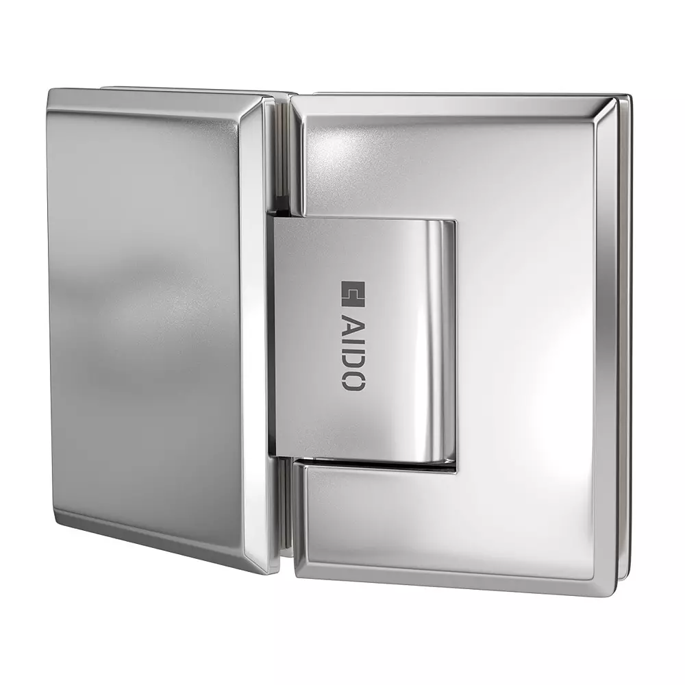 AIDO XL-C 8005 Polished Chrome Finish Shower Fitting Glass to Glass Hinge 135°