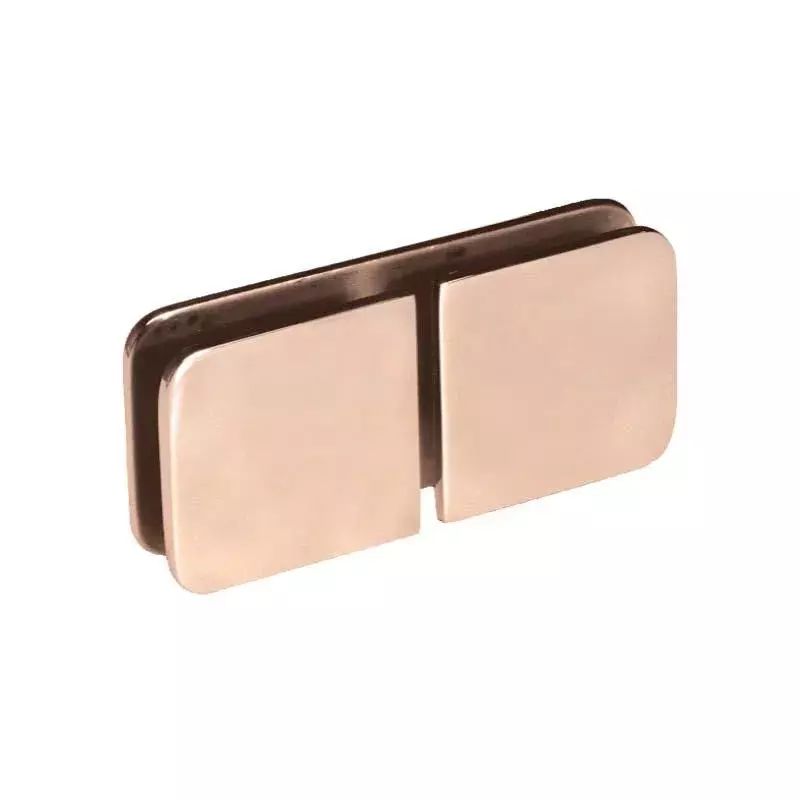 OZONE Glass to Glass Connector 180° High-Quality Metal Rose-Gold G-PVD Finish, OGC-5 STD ROSE-GOLD G-PVD